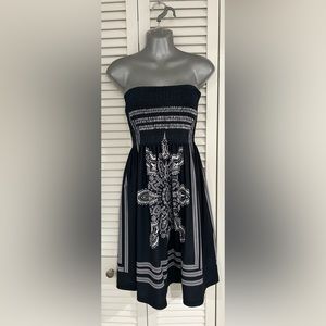 Strapless sundress Boho print like new